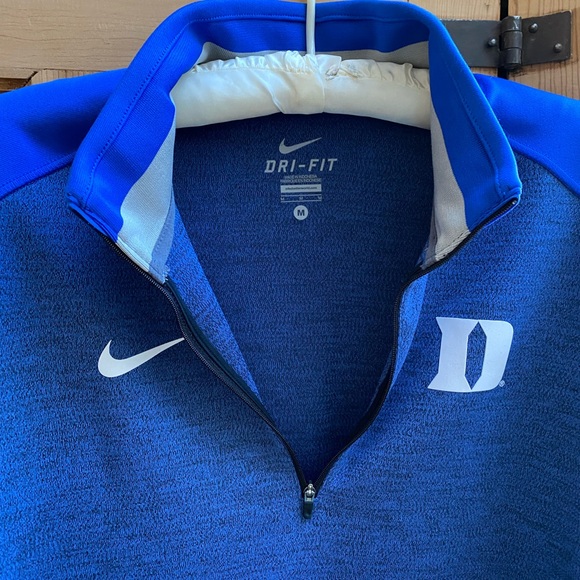 Nike Duke Blue Devils Blue and Gray Men's half zip - Picture 3 of 6